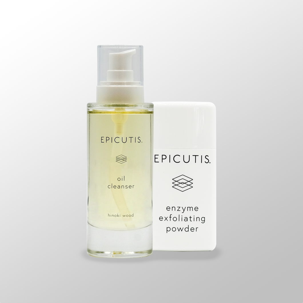 EPICUTIS Cleansing Essentials Set ( Oil Cleanser 3.38oz + Enzyme Powder 1.1 oz)